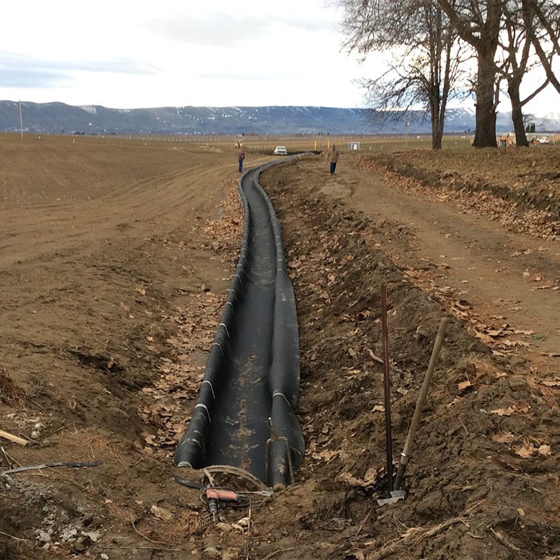 installation of irrigation canal